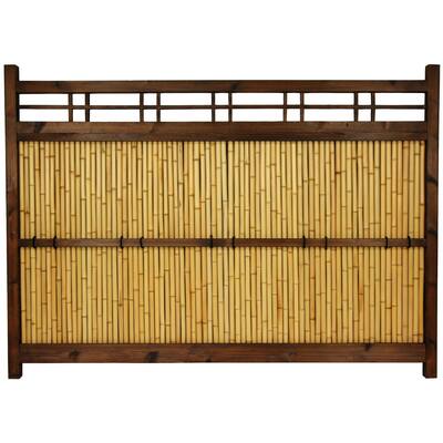 Handmade Japanese Bamboo 4x5.5' Kumo Fence