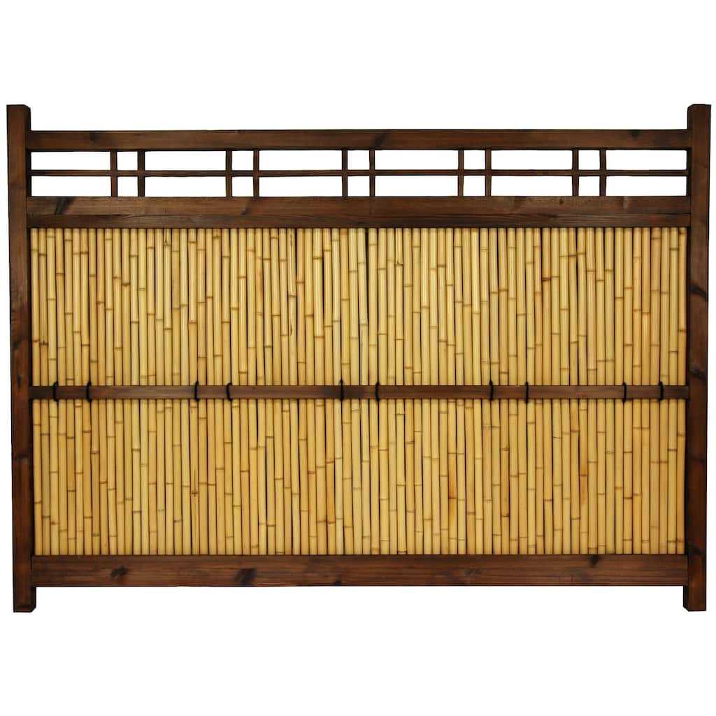 Handmade Japanese Bamboo 4x5.5' Kumo Fence