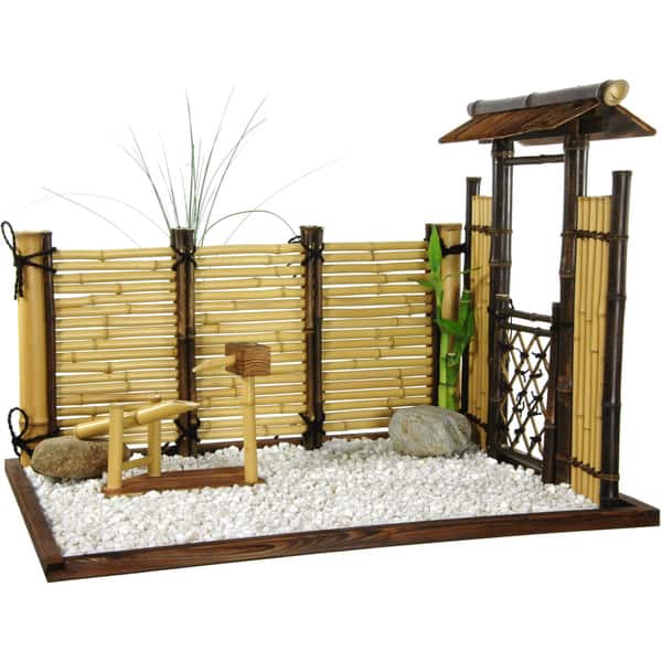 Handmade Zen Bamboo Mini Garden - Bed Bath & Beyond - 6655400