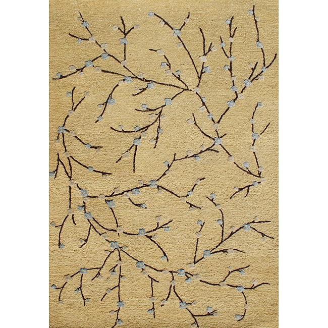 Hand tufted Corn Silk Wool Rug (5 X 8)