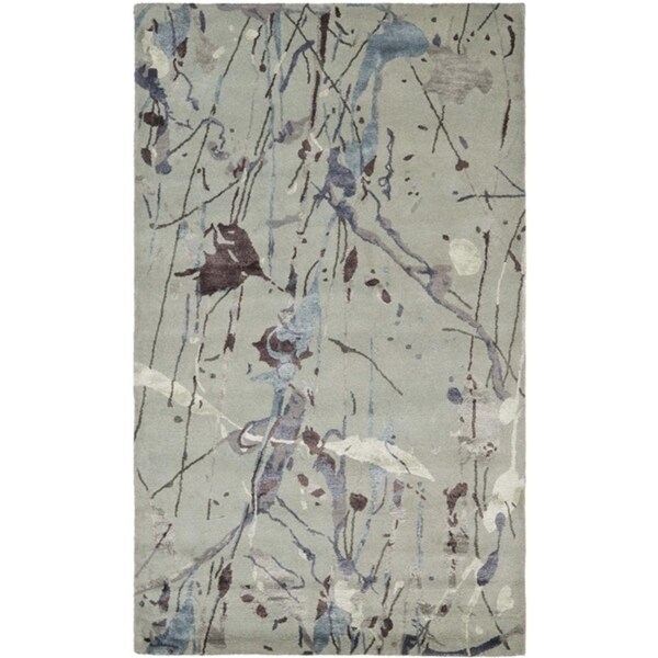 Safavieh Handmade Deco Art Grey New Zealand Wool Rug (8'3 x 11')