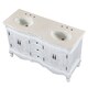preview thumbnail 6 of 7, Silkroad Exclusive Stone Top 58-inch Double Sink Bathroom Vanity