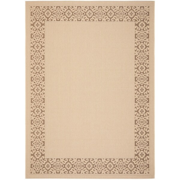 Safavieh Courtyard Cream/ Light Chocolate Indoor/ Outdoor Rug - 8' X 11'