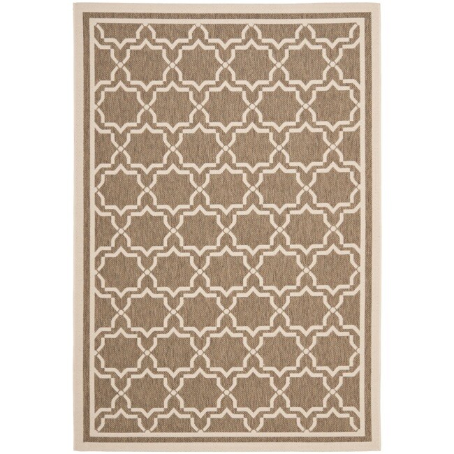 Poolside Brown/bone Indoor Outdoor Area Rug (67 X 96)