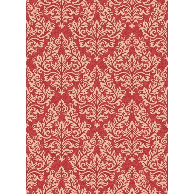 Poolside Red/ Cream Indoor Outdoor Rug (4 X 57)