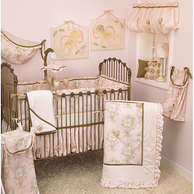 pink crib bedding set