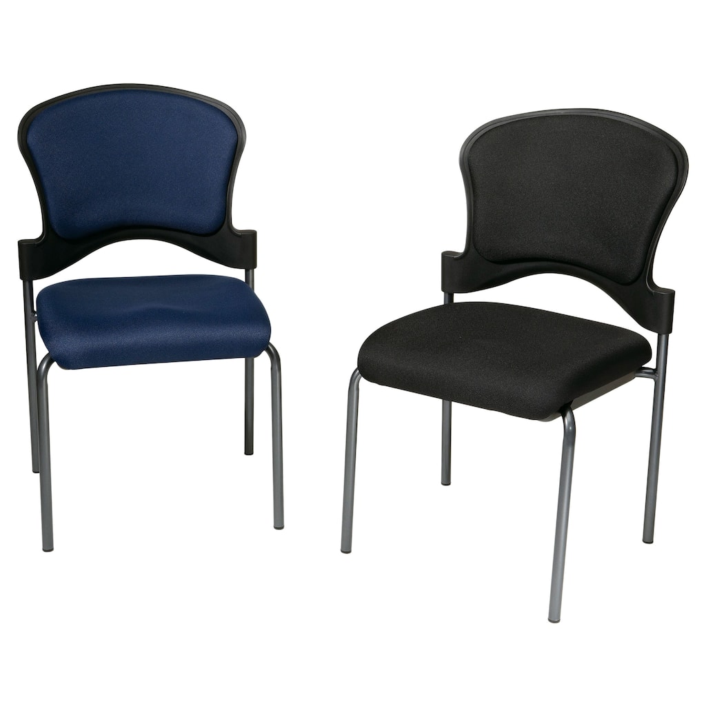 Upholstered Contour Back Armless Visitor Chair