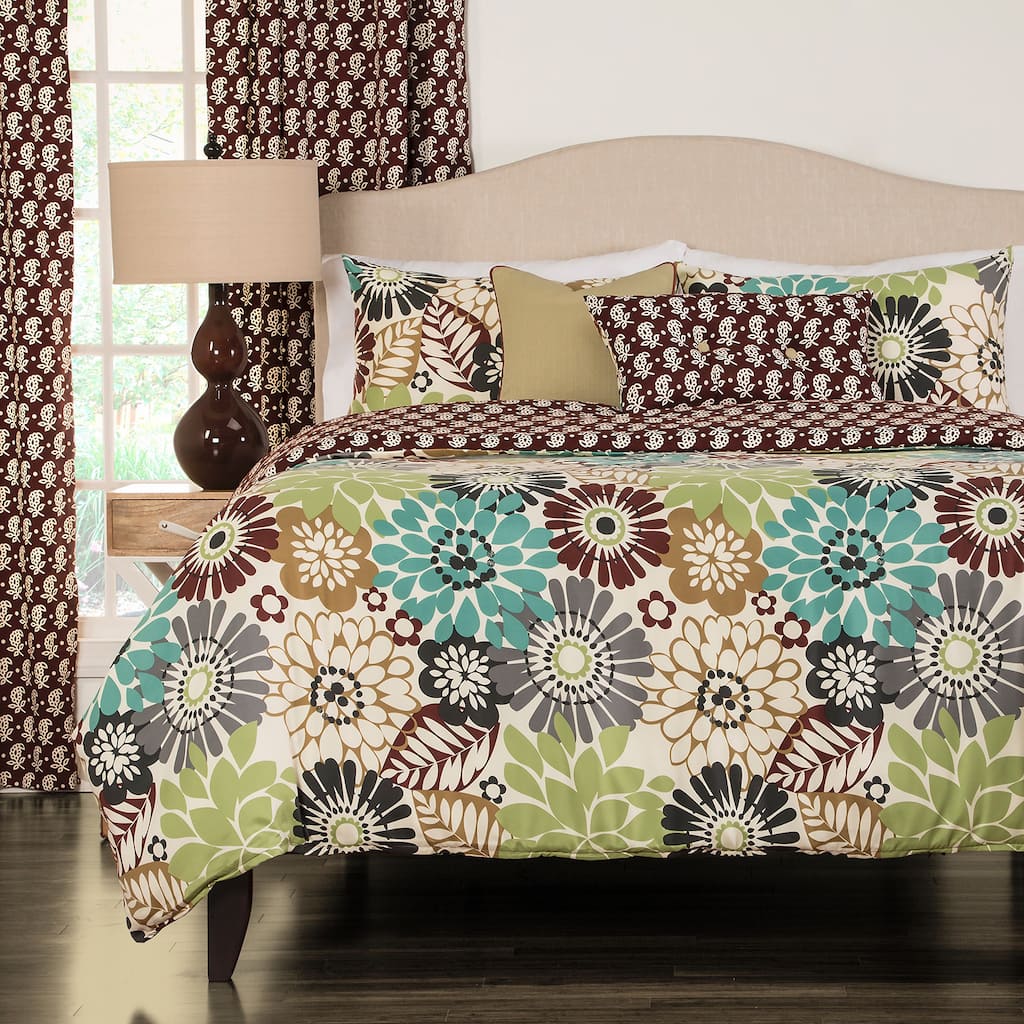 Blooming Bulb Harvest Reversible Duvet Cover and Insert Set
