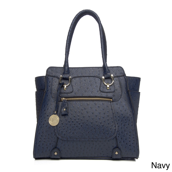 London Fog Knightsbridge Ostrich Embossed Tote Bag London Fog Tote Bags