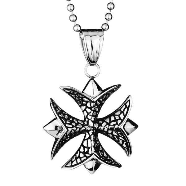 Stainless Steel Patonce Cross Pendant