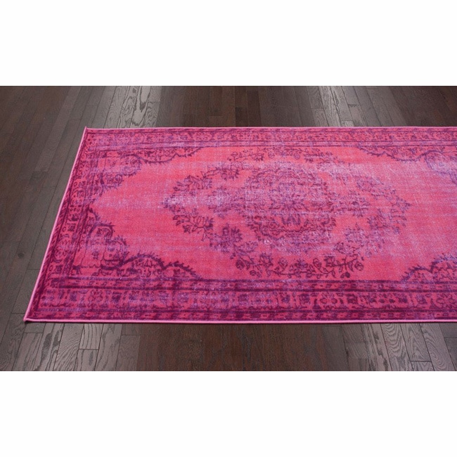 Nuloom Nuloom Vintage Inspired Overdyed Rug (8 X 10) Pink Size 8 x 10