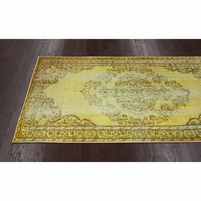 Nuloom Nuloom Vintage Inspired Overdyed Rug (8 X 10) Yellow Size 8 x 10