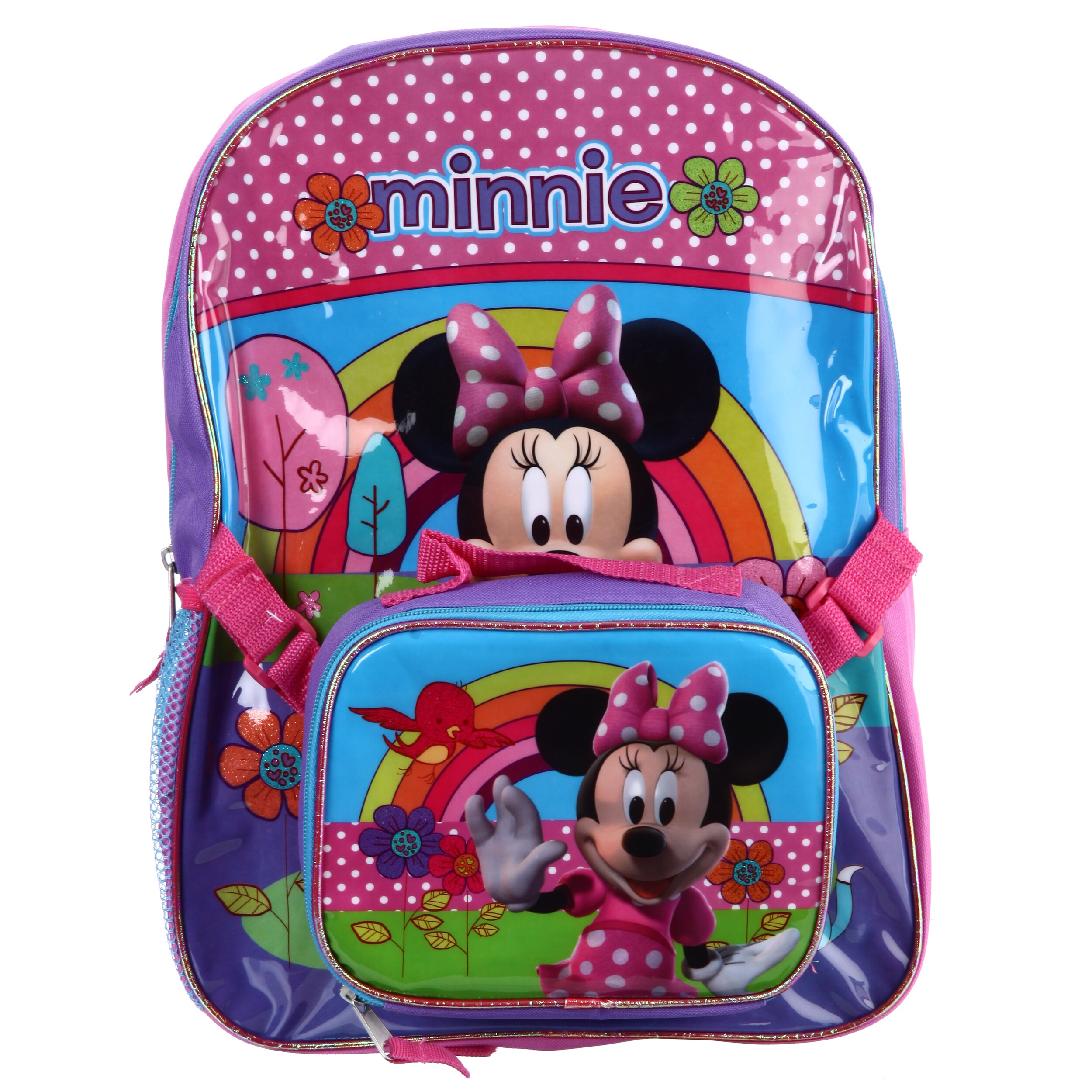 minnie mouse backpack with lunch bag