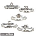 Sterling Silver Cubic Zirconia Initial Stackable Ring