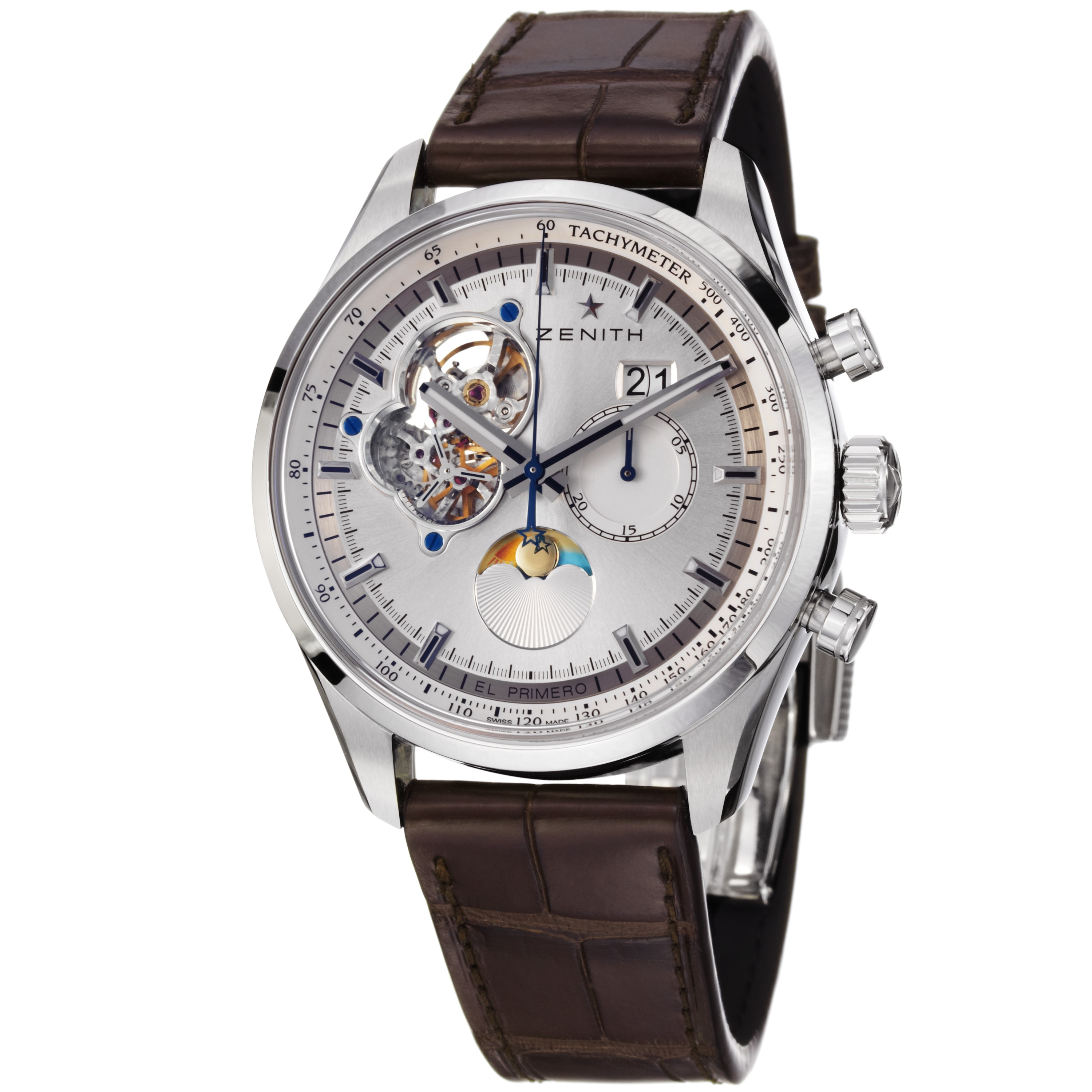 Zenith Men's 'Chronomaster XXT Open' Silver Dial Power Reserve Watch