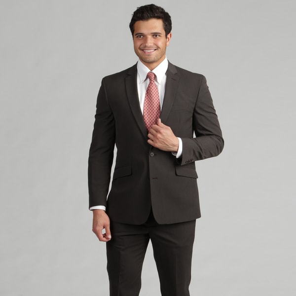 Kenneth Cole Reaction Mens Brown Slim Fit Suit  