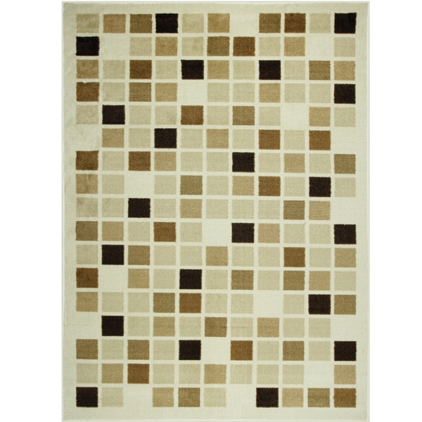 Somette Allestra Perspective Beige Area Rug (4' x 6') Free Shipping