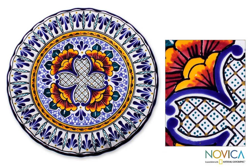 Handmade Talavera Ceramic 'Grand Duchess' Serving Plate (Mexico)