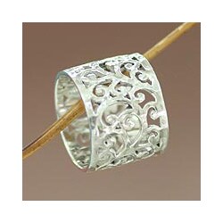 Modern Uneven Cutout Oval Band .925 Silver Ring (Thailand) - 15316922 ...