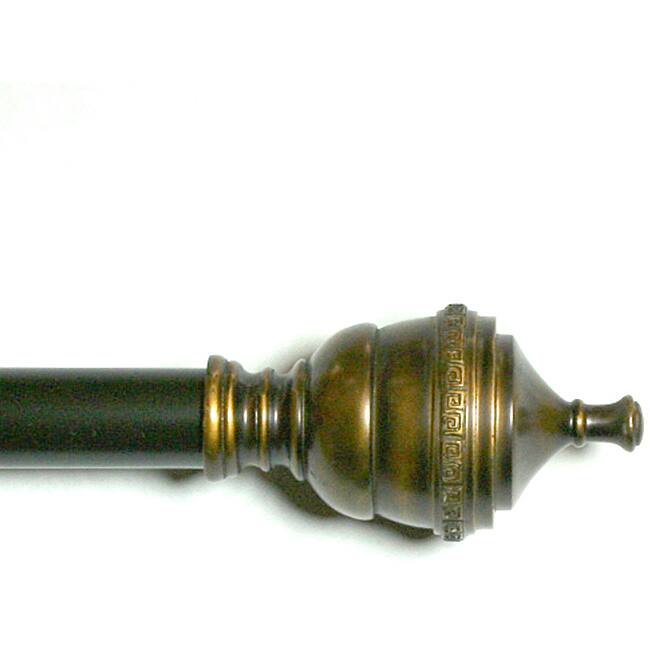 Lewis Royal Oil Brown Adjustable Curtain Rod Set