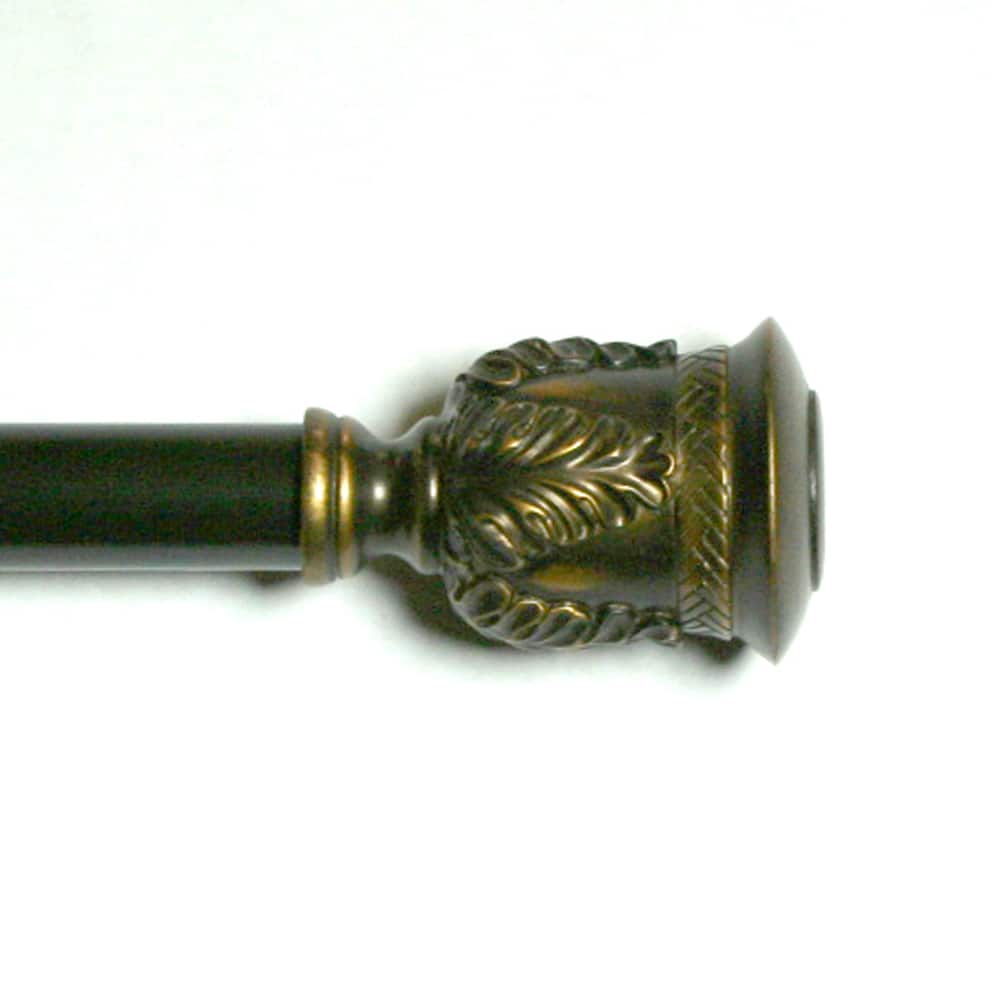 Lewis Rustic Oil Brown Adjustable Curtain Rod Set