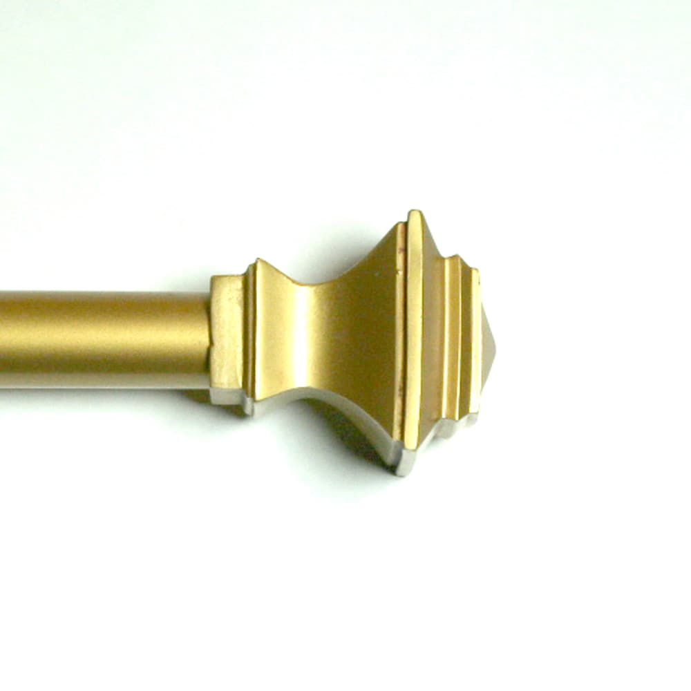 Shop Lewis Quadrant Antique Gold Adjustable Curtain Rod ...