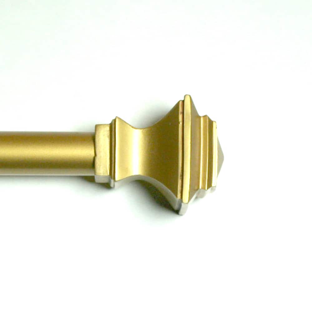 Lewis Quadrant Antique Gold Adjustable Curtain Rod Set