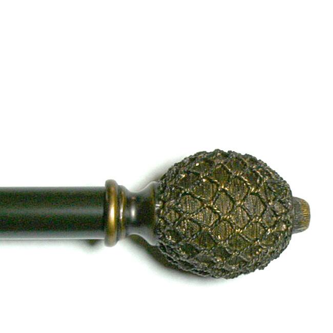 Lewis Alpine Oil Brown Adjustable Curtain Rod Set