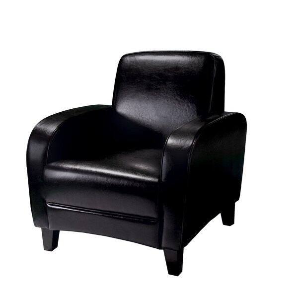Maurice Espresso Leather Club Chair by Christopher Knight Home