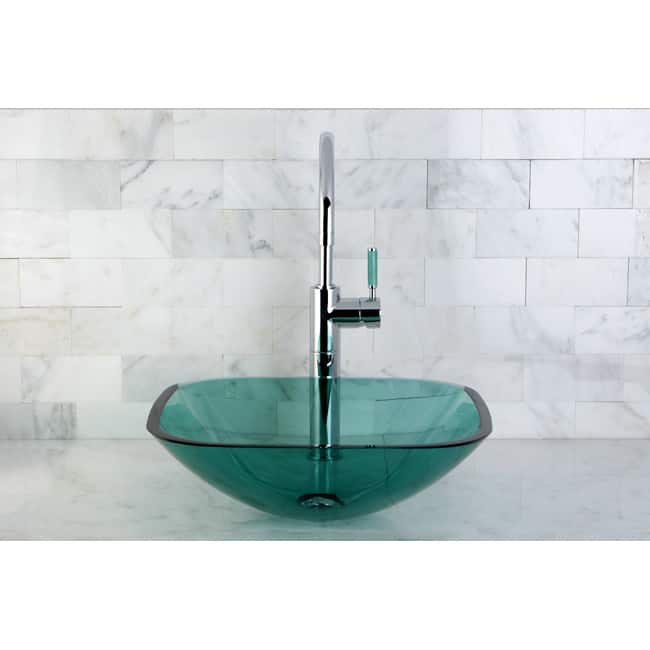 Square Green Vessel Sink