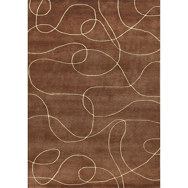 Metro Hand made Chocolate Brown Area Rug (6 X 9)