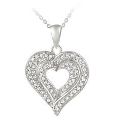 DB Designs Sterling Silver Diamond Accent Hamsa Hand Necklace ...