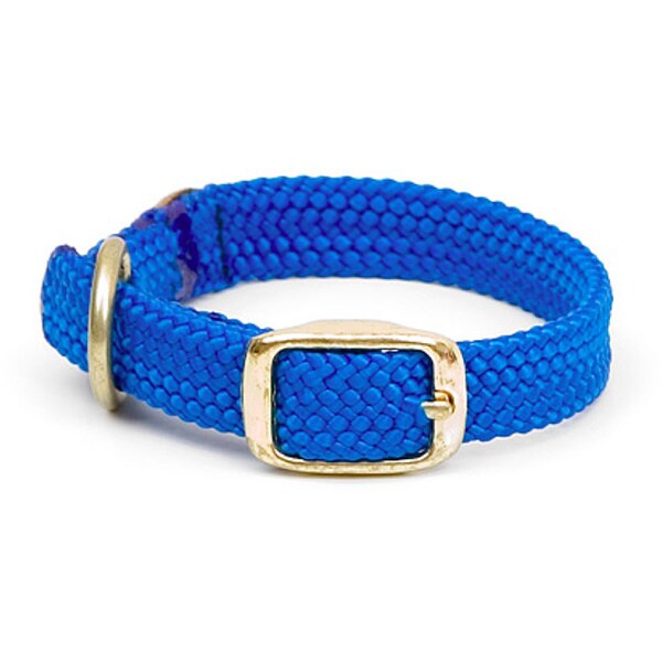 Double-Braided Nylon Junior Blue Pet Collar
