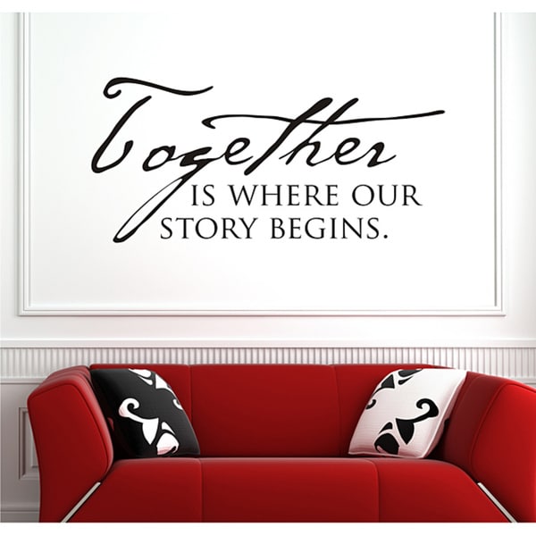 Shop Vinyl Attraction 'Together is where our story begins' Family Vinyl Wall Art Free Shipping