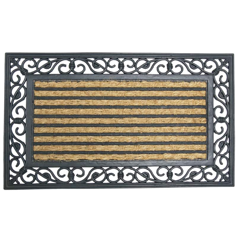 Rubber-Cal 'Casablanca' Coconut Rubber Entrance Mat (18" x 30")