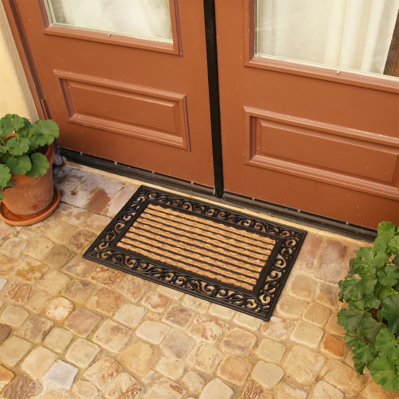 Rubber-Cal 'Casablanca' Coconut Rubber Entrance Mat (18" x 30")