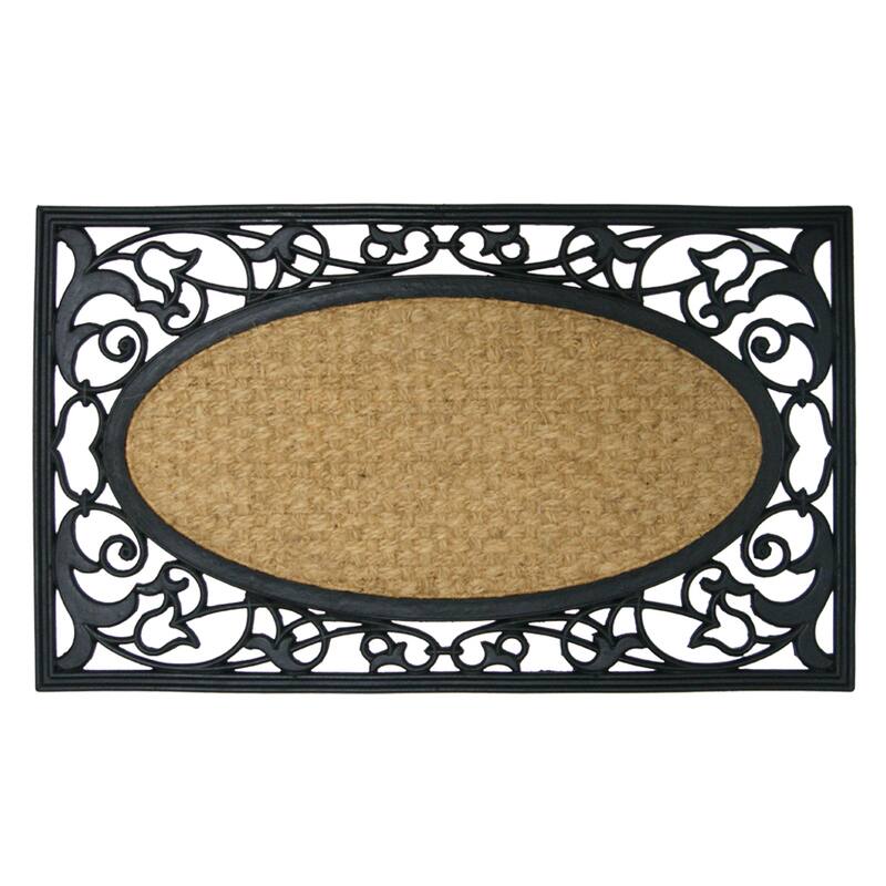 Rubber-Cal 'Celtic Sea' Coco Rubber Outdoor Mat (18" x 30") - 18 x 30