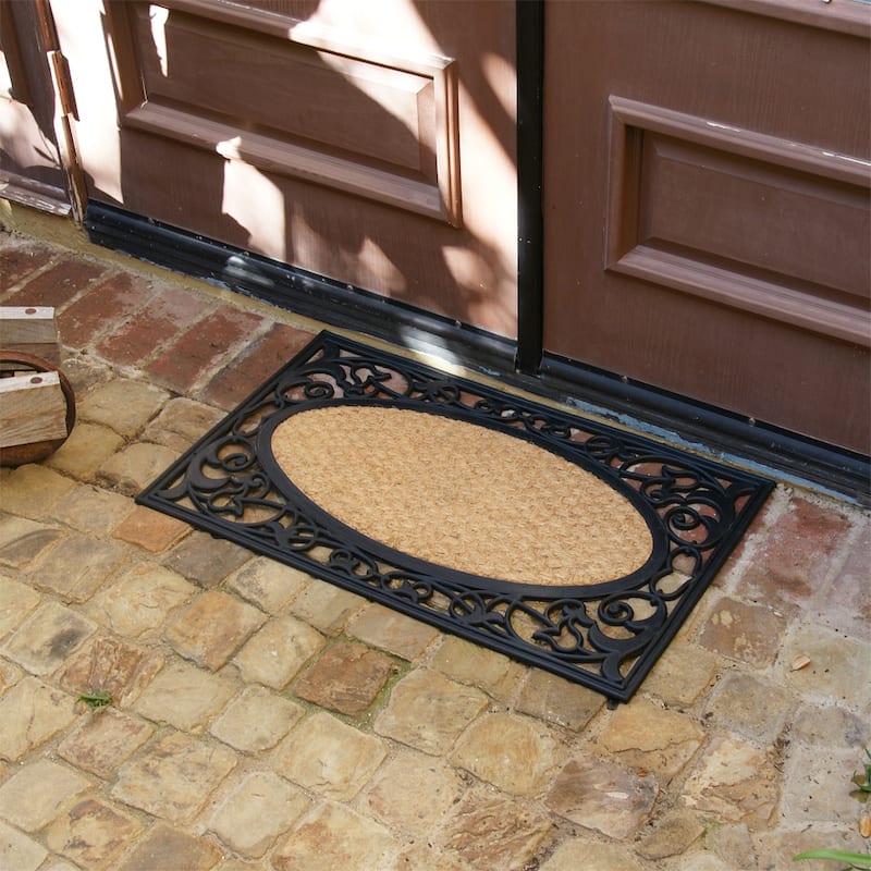 Rubber-Cal 'Celtic Sea' Coco Rubber Outdoor Mat (18" x 30") - 18 x 30