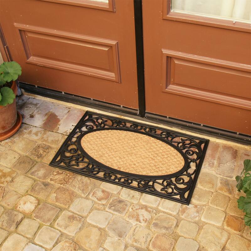 Rubber-Cal 'Celtic Sea' Coco Rubber Outdoor Mat (18" x 30") - 18 x 30