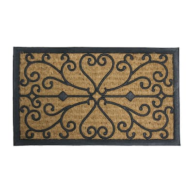 Rubber-Cal 'Harmony' Coir and Rubber Doormat (18" x 30")