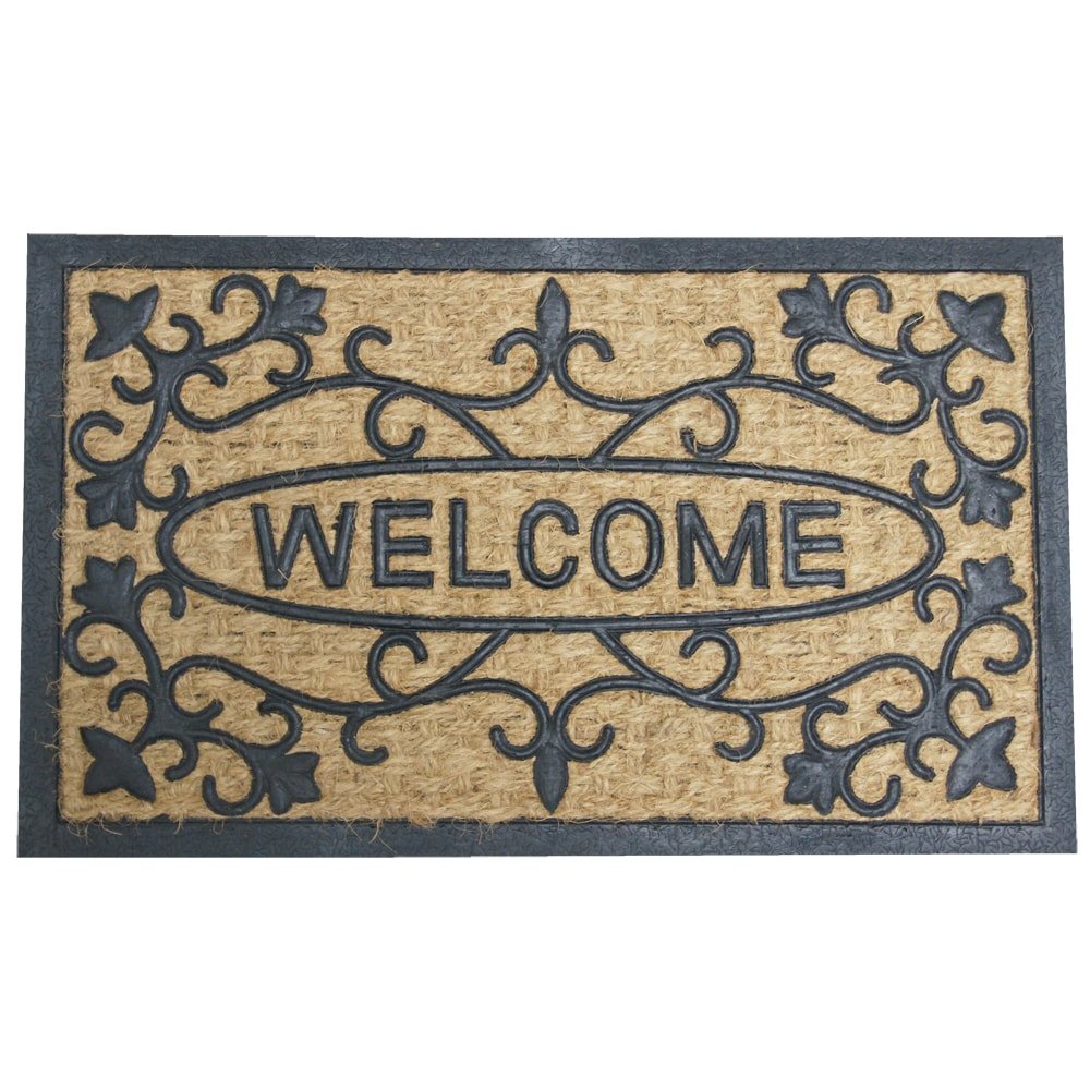 Rubber cal Welcome To Our House Coir Rubber Welcome Mat