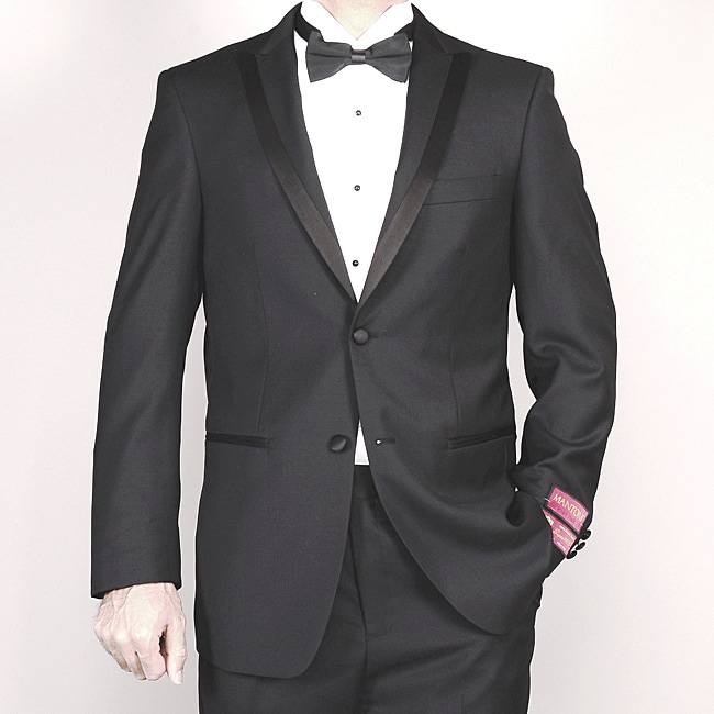 Shop Men's Black Wool Tuxedo - On Sale - Free Shipping Today ...