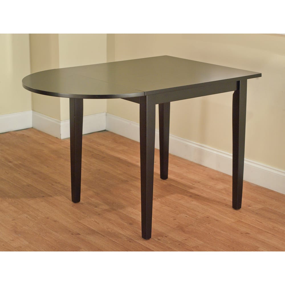 Simple Living Country Cottage Black Drop Leaf Dining Table