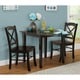 Simple Living Black 3-piece Country Cottage Dining Set - Thumbnail 1