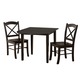 Simple Living Black 3-piece Country Cottage Dining Set - Thumbnail 3