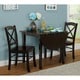 Simple Living Black 3-piece Country Cottage Dining Set - Thumbnail 0