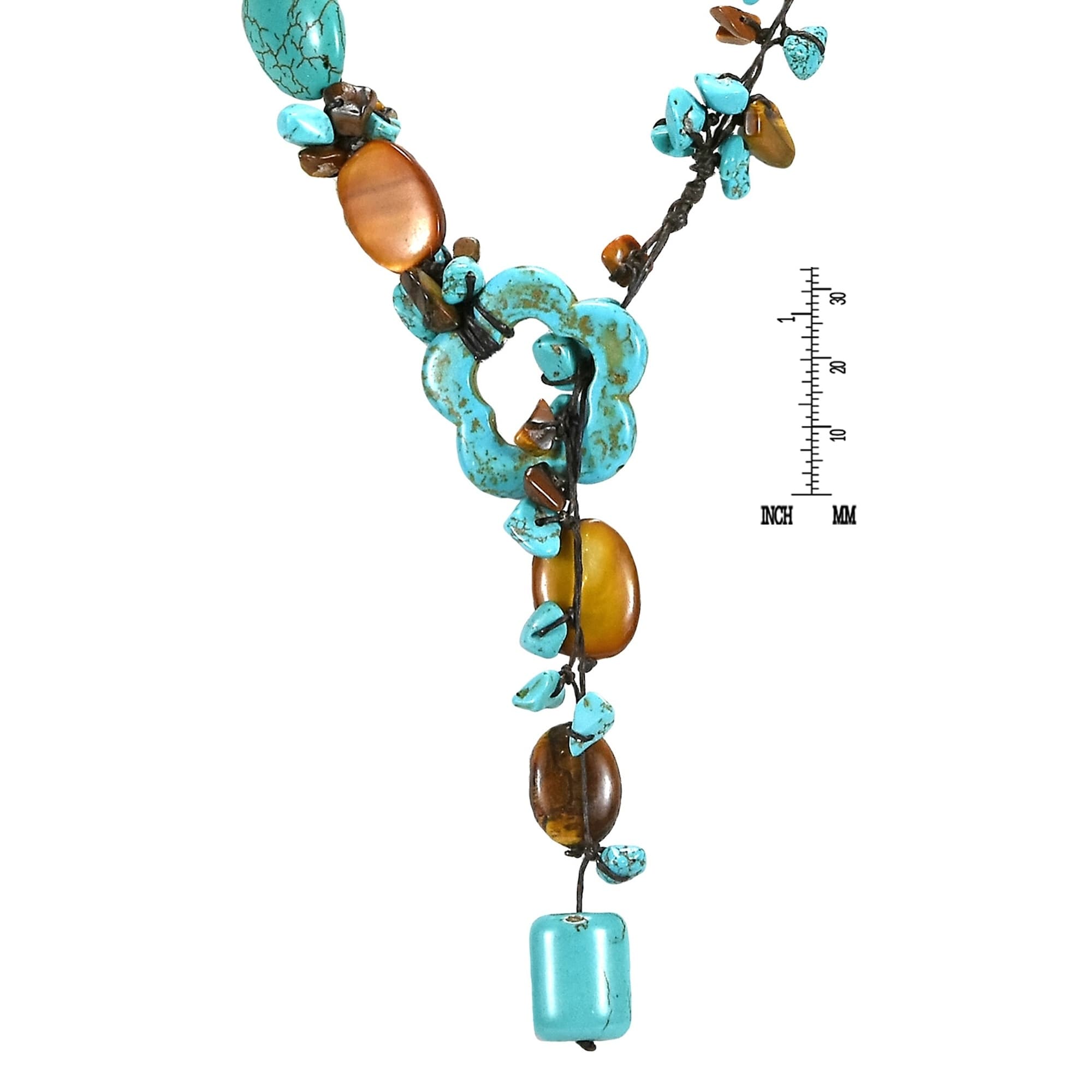 turquoise and tiger eye necklace