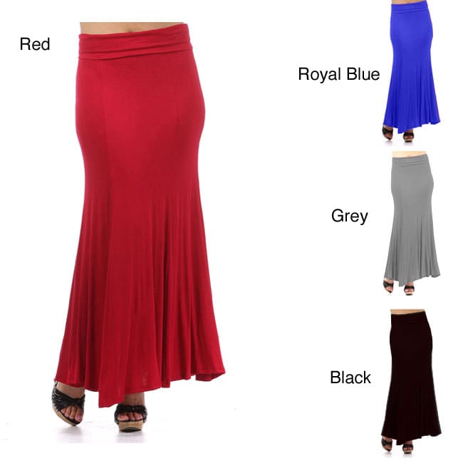 Tabeez Womens Plus Size Maxi Skirt