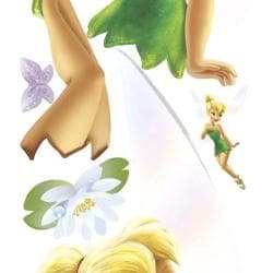 preview thumbnail 3 of 2, Tinkerbell Peel & Stick Giant Glitter Wall Decal