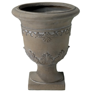 Large Rustic Metal Planter Urn - 15257616 - Overstock.com Shopping ...